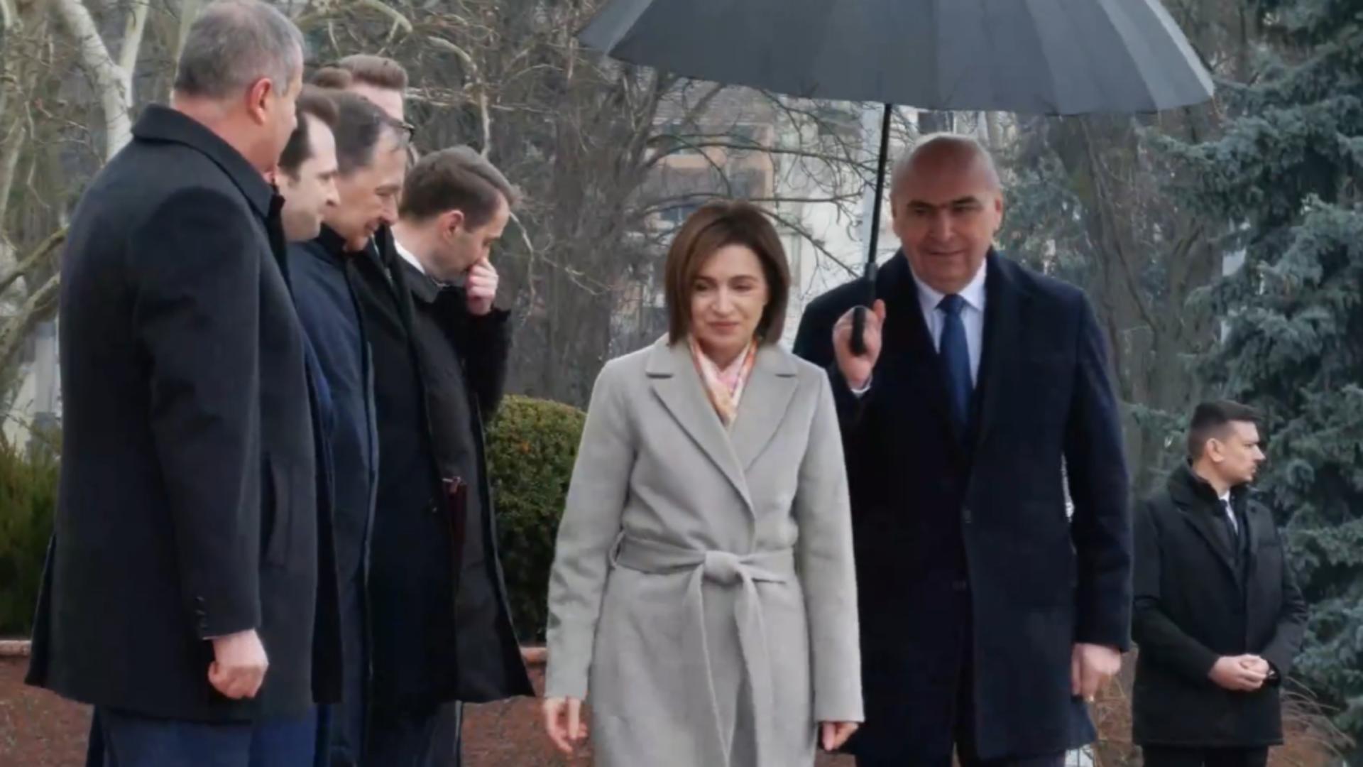 VIDEO Ilie Bolojan primit de Maia Sandu la Chisinau