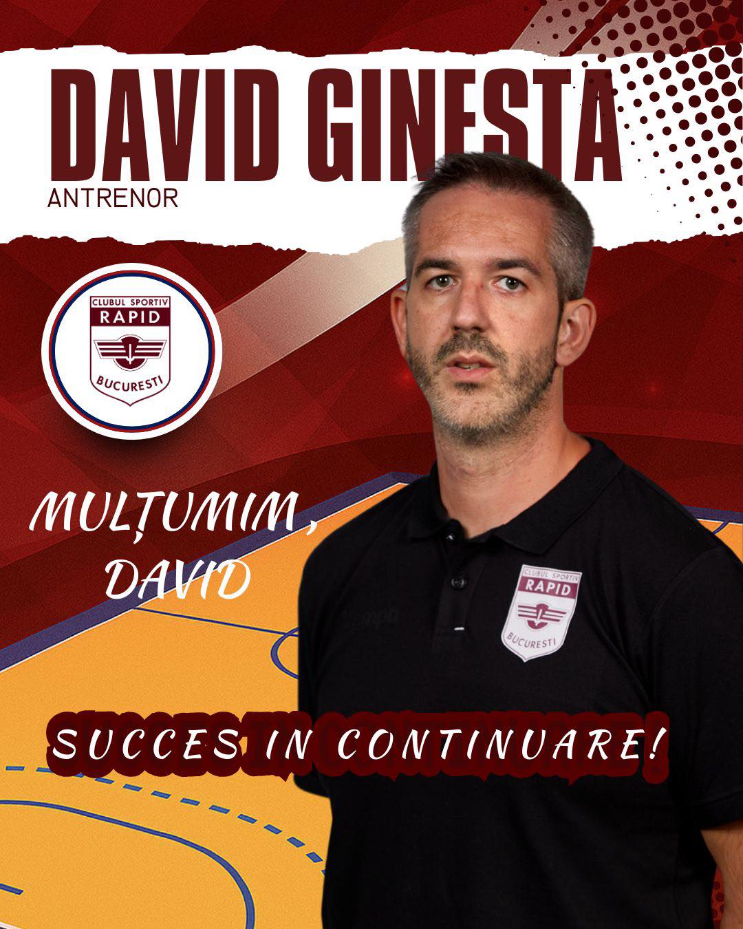 Rapid s a separat de antrenorul David Ginesta inainte de meciul pentru bronz