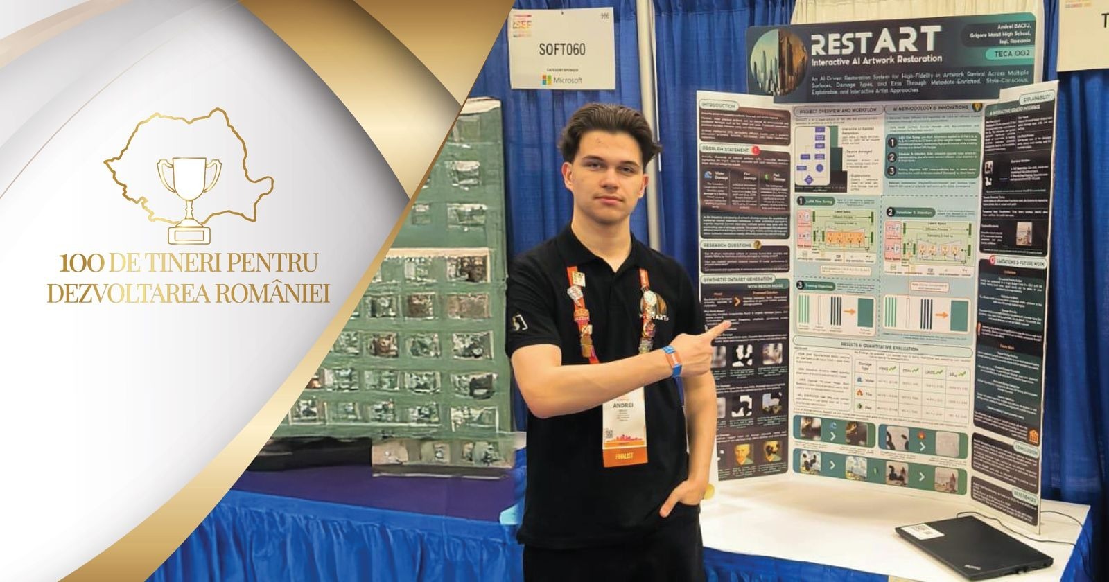 Andrei Baciu elev din Iasi restaureaza arta cu AI