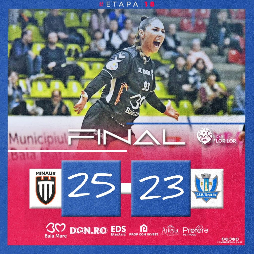 Minaur Baia Mare infrunta CSM Targu Jiu si se pozitioneaza pe locul 5 in Liga Nationala de handbal feminin