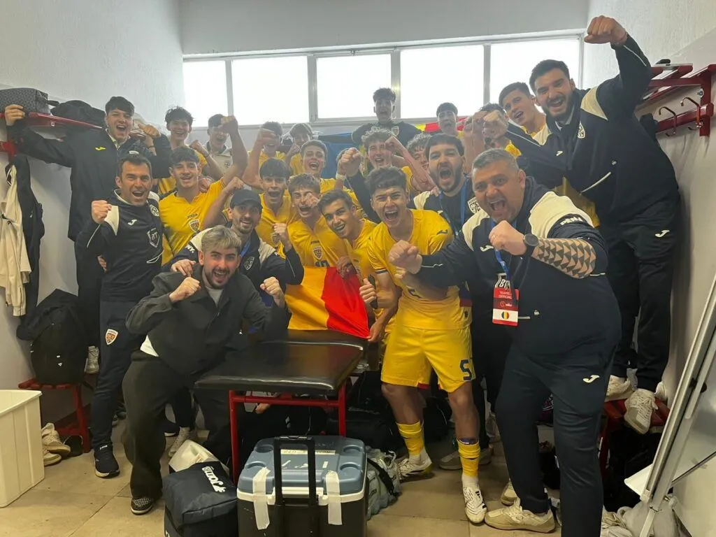 Romania U17 a invins Portugalia Nationala va disputa meciul cu Italia pentru calificarea la Euro si Mondial