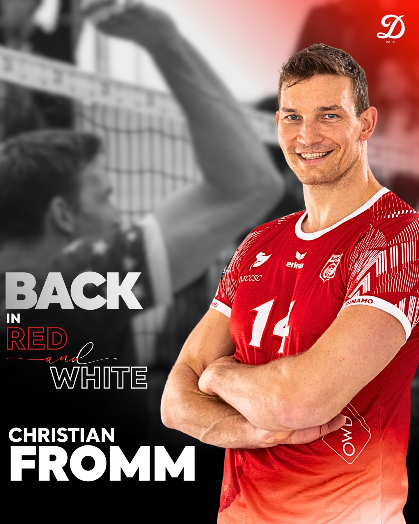 Internationalul german Christian Fromm se intoarce la Dinamo campioana Romaniei la volei dupa accidentarea lui Grozdanov