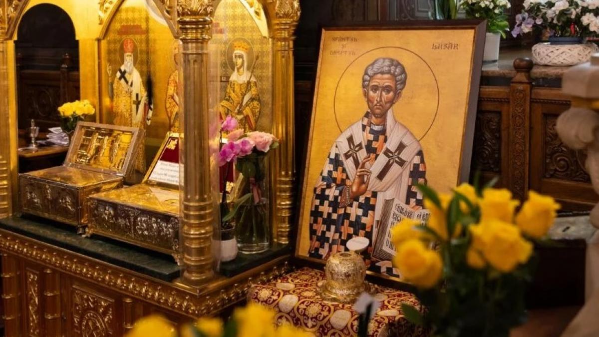 Sfintele moaste ale Sfantului Lazar au fost asezate la Catedrala Patriarhala