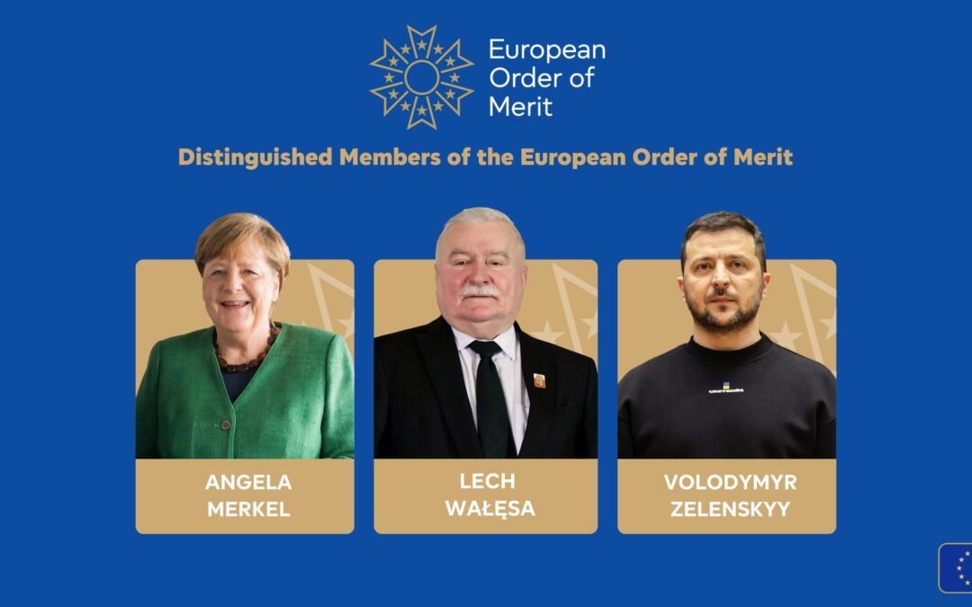 Parlamentul European acordă pentru prima dată Ordinul European de Merit. Angela Merkel, Maia Sandu și Volodimir Zelenski, printre laureați. 1 Parlamentul European acorda pentru prima data Ordinul European de Merit Angela Merkel Maia Sandu si Volodimir Zelenski printre laureati