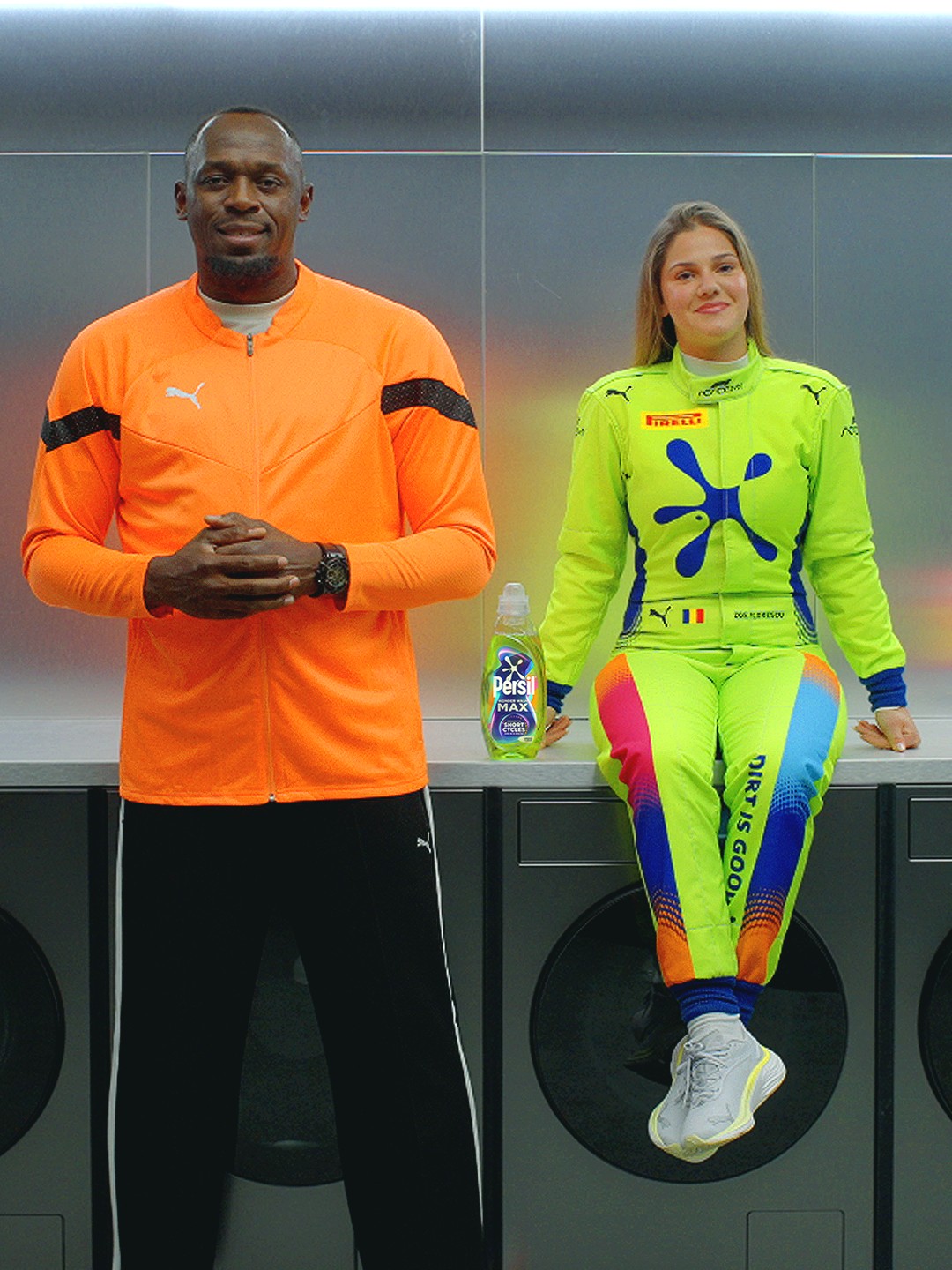 Usain Bolt a venit la Bucuresti pentru a filma alaturi de o tanara din Romania