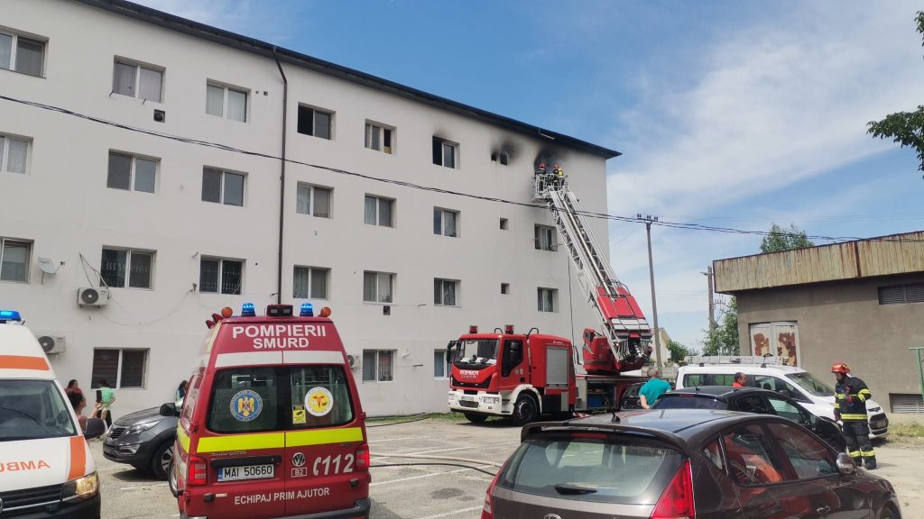 Incendiu intr o garsoniera din orasul Bals